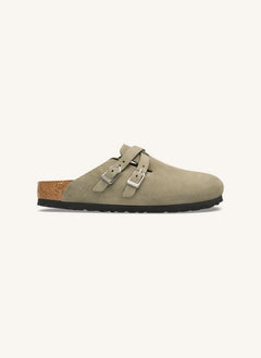 BIRKENSTOCK - Blair شباشب من الشمواه | بني رمادي