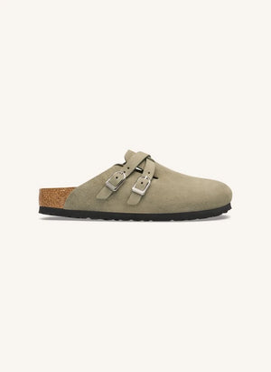 BIRKENSTOCK - Blair شباشب من الشمواه | بني رمادي