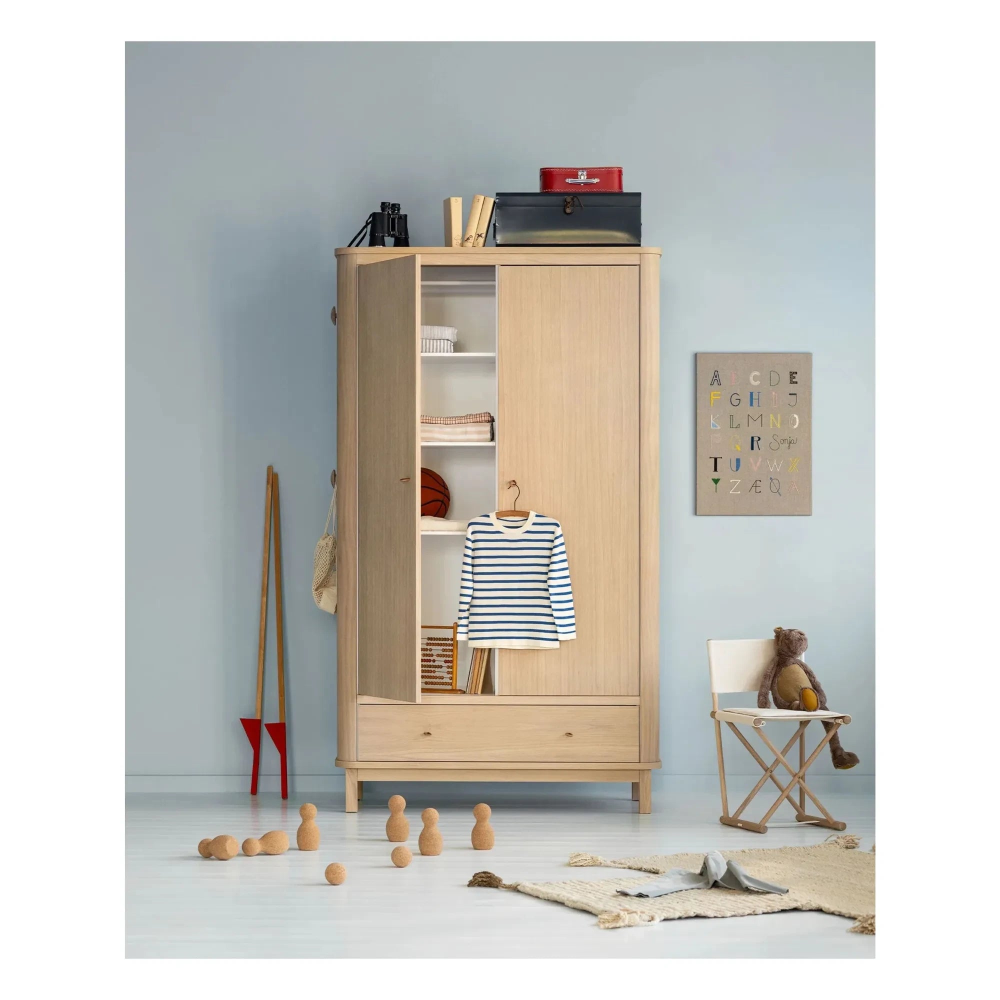 Oliver Furniture - Meşe 2 kapılı dolap