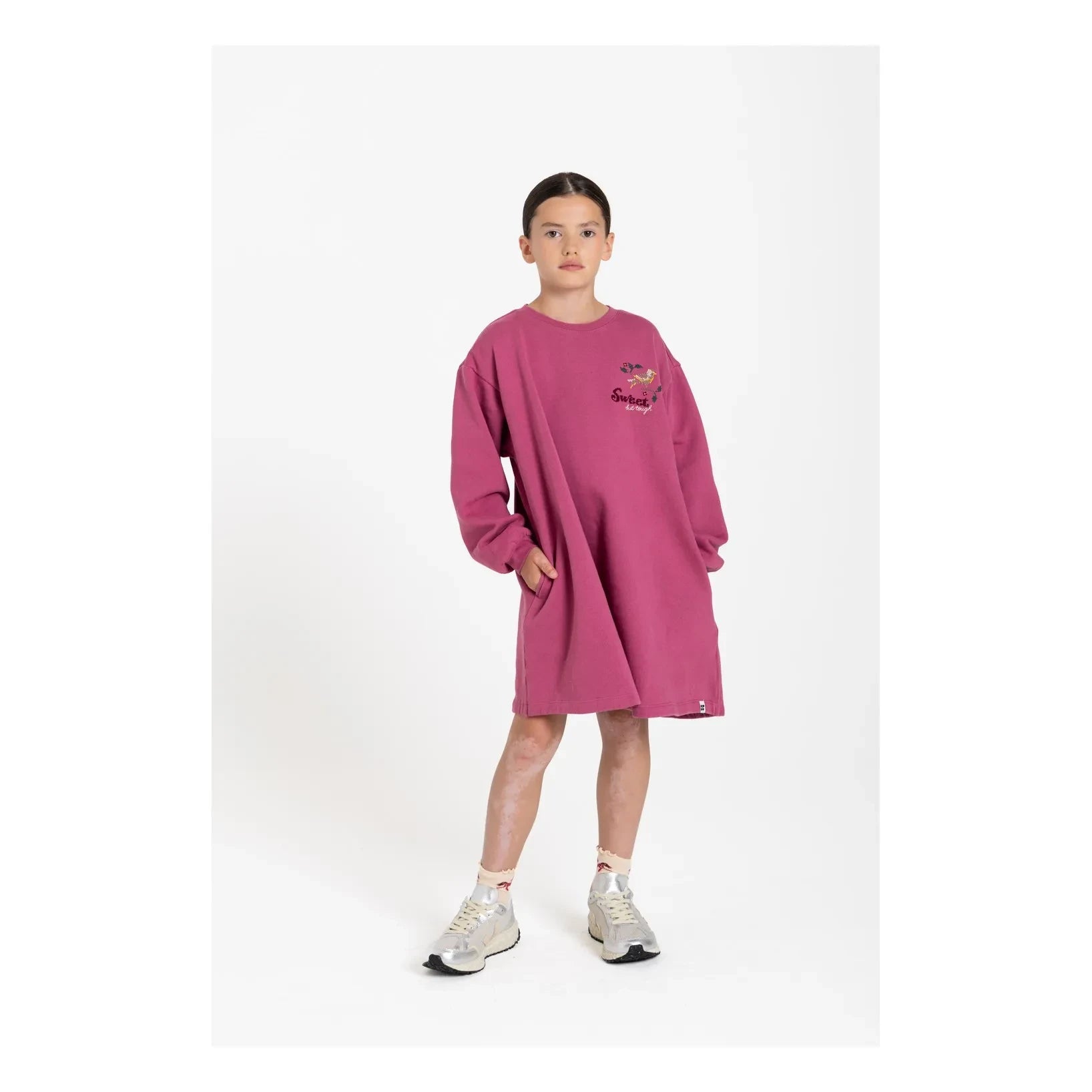 Hundred Pieces - Briona Birds Elbise | Toz Pembe