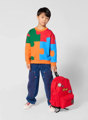 كينزو - جينز بتطريز البازل | أزرق