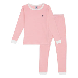Petit Bateau - Milleraies Organik Pamuklu Dar Kesim Çizgili Pijama | Kırmızı