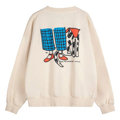 Bobo Choses - Dog Friends organik pamuk sweatshirt | Ekru