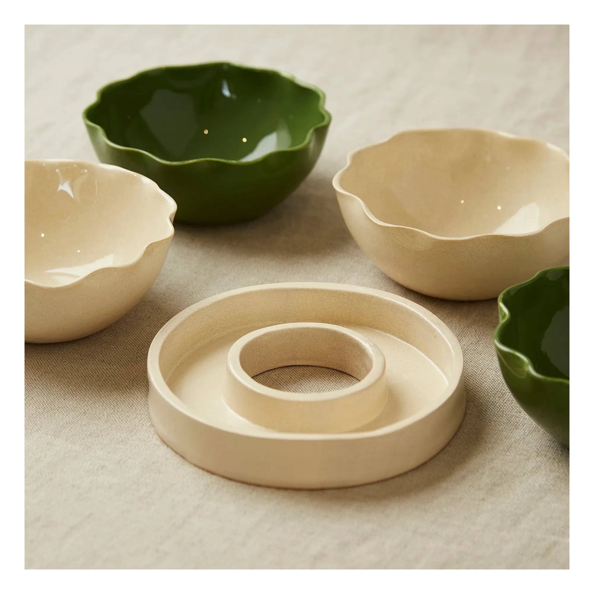 Casa Cecu - Sırlı Stoneware Kase | Haki