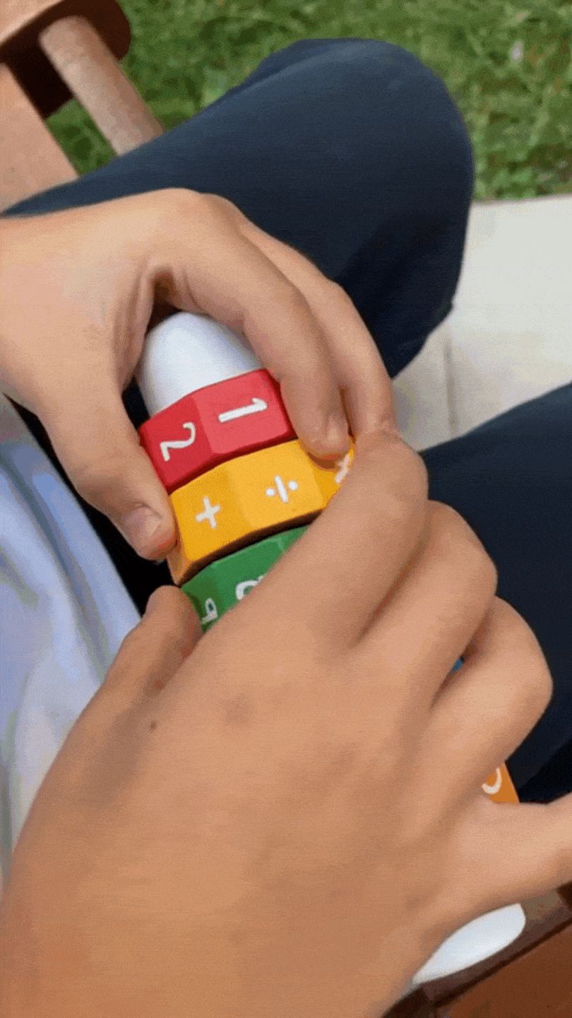 Dinossi - Eğlenceli Ahşap Rulo Matematik Çarkı