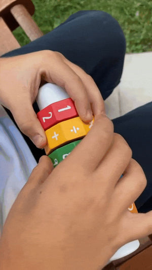 Dinossi - Eğlenceli Ahşap Rulo Matematik Çarkı