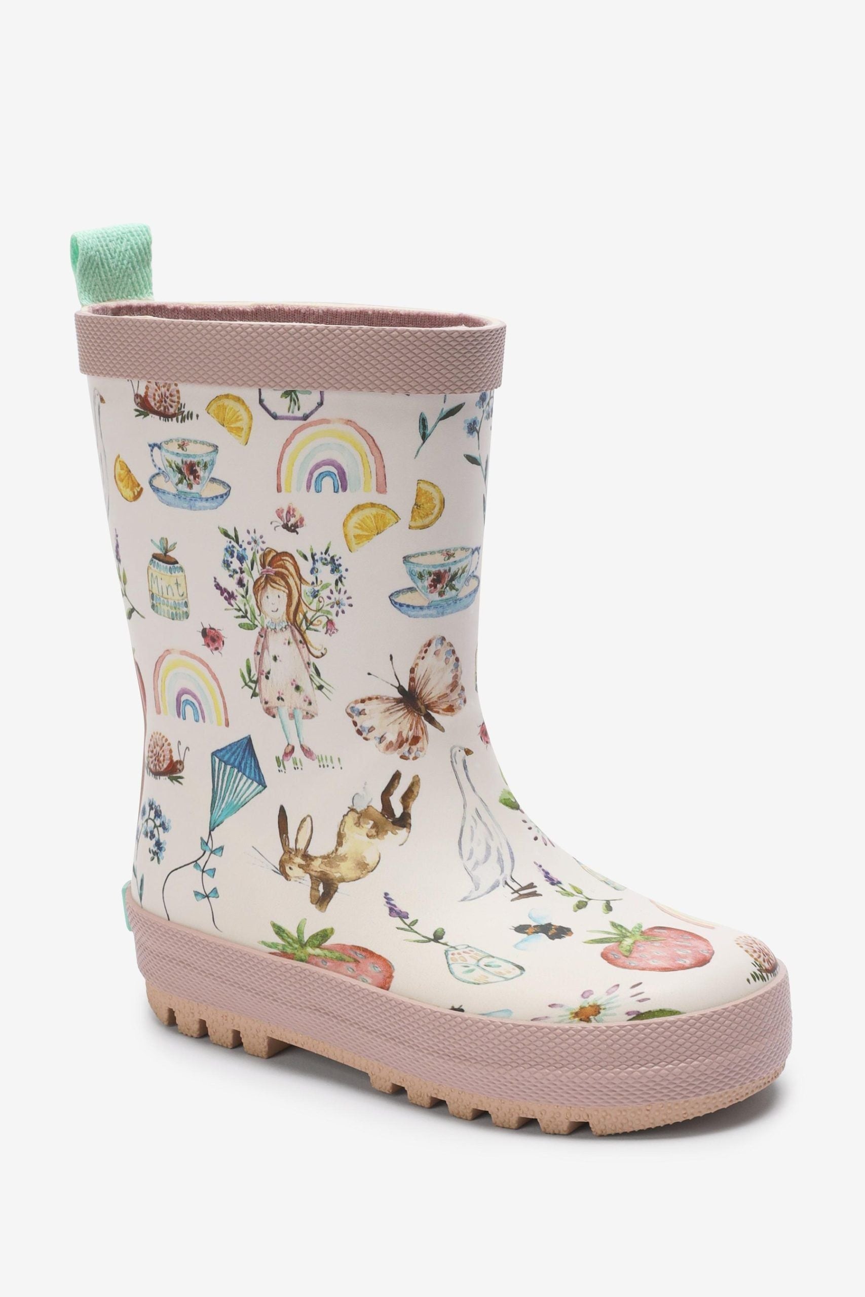 Dinossi - Happy Girl Neşeli Çocuk Yağmur Çizmesi - 30.5