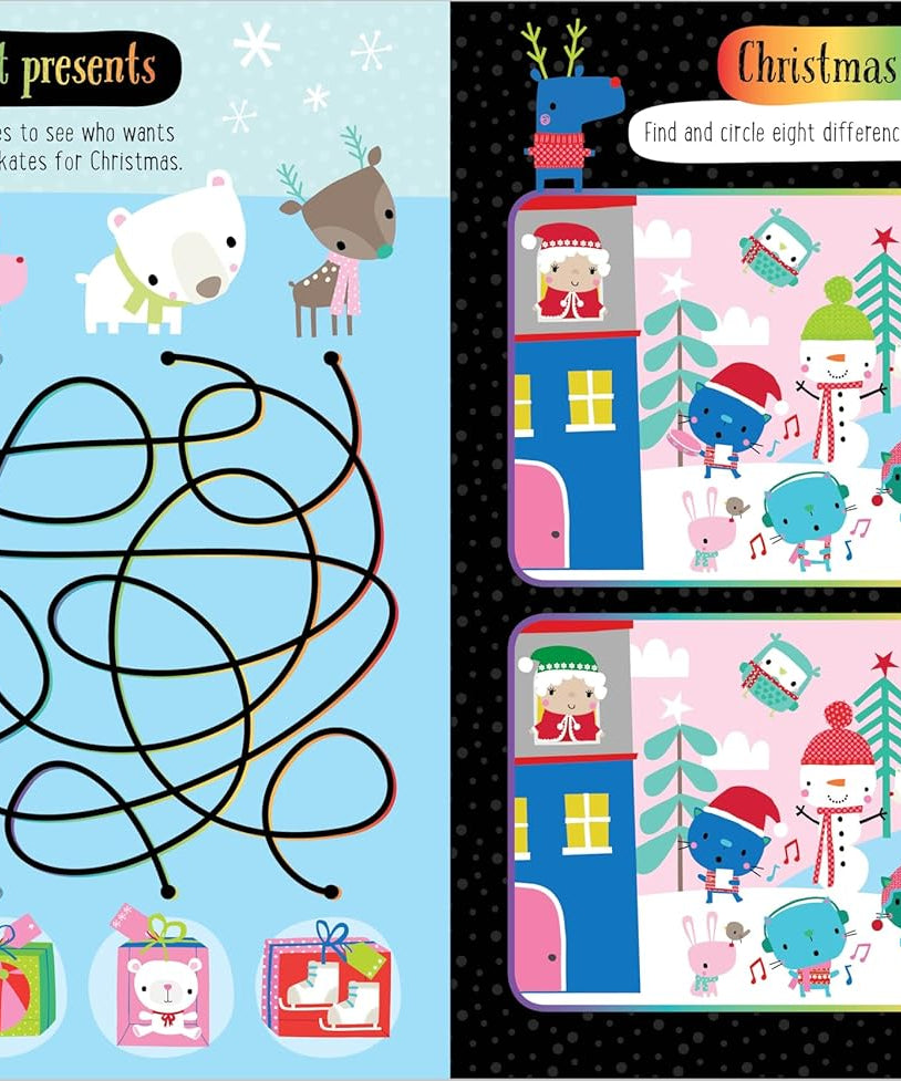 دينوسي - كتاب نشاطات عيد الميلاد الإنجليزي للخدش والتلألؤ