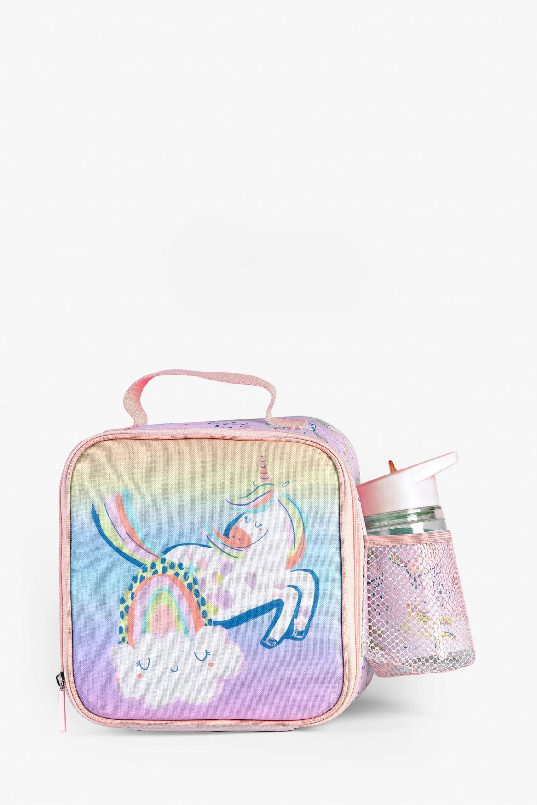 Dinossi - Tatlı Unicorn Beslenme Çantası ve BPA'sız Suluk Seti