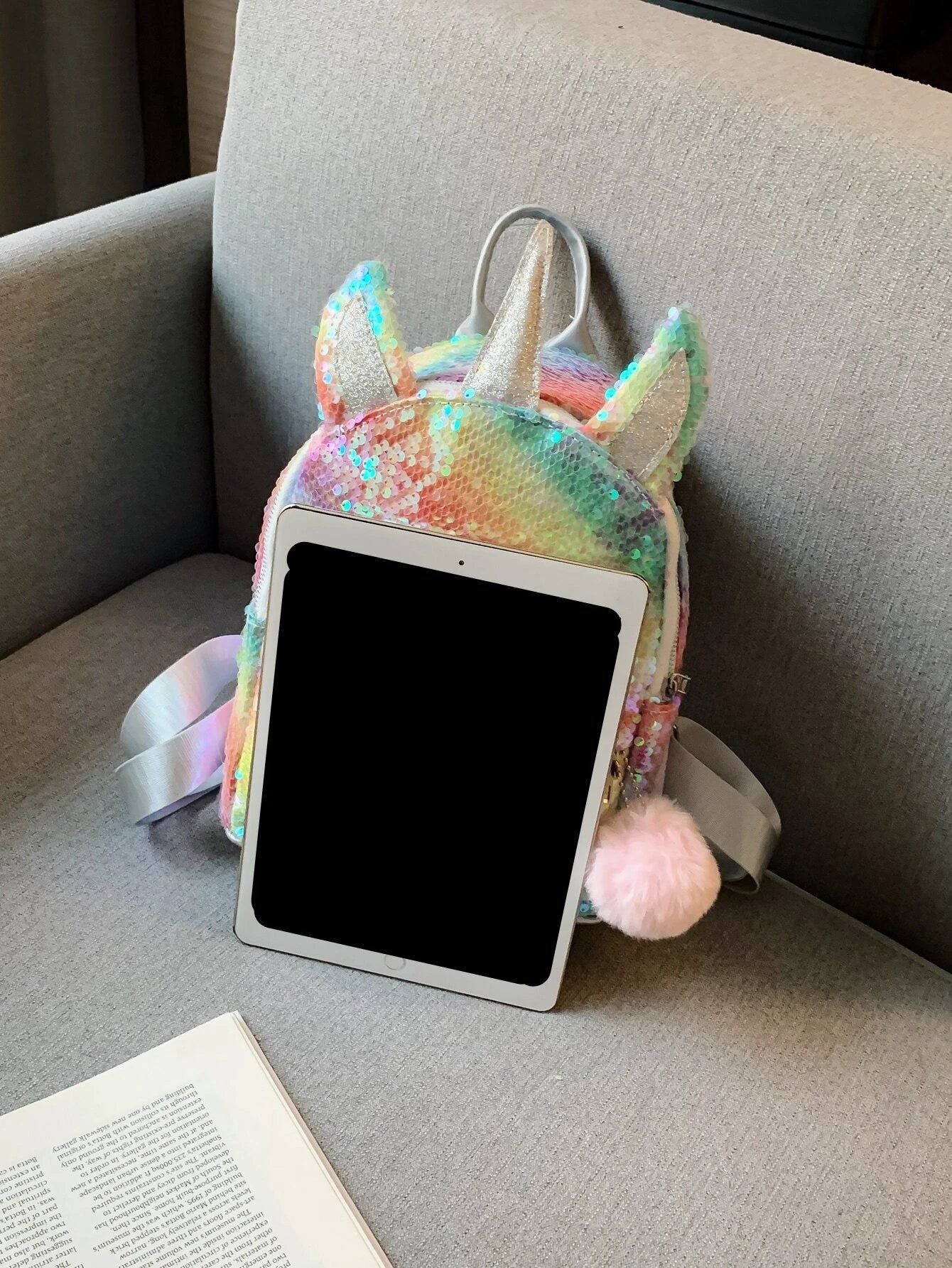 Dinossi - Unicorn Parlak Pullu Kız Çocuk Sırt Çantası