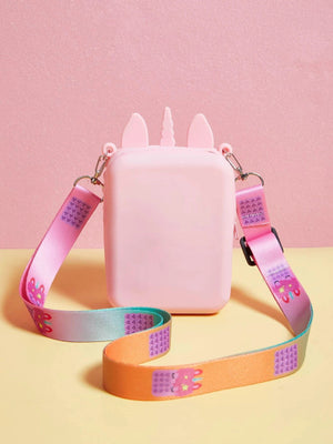 Dinossi - Unicorn Popit Tasarımlı Pembe Kız Çocuk Omuz Çantası