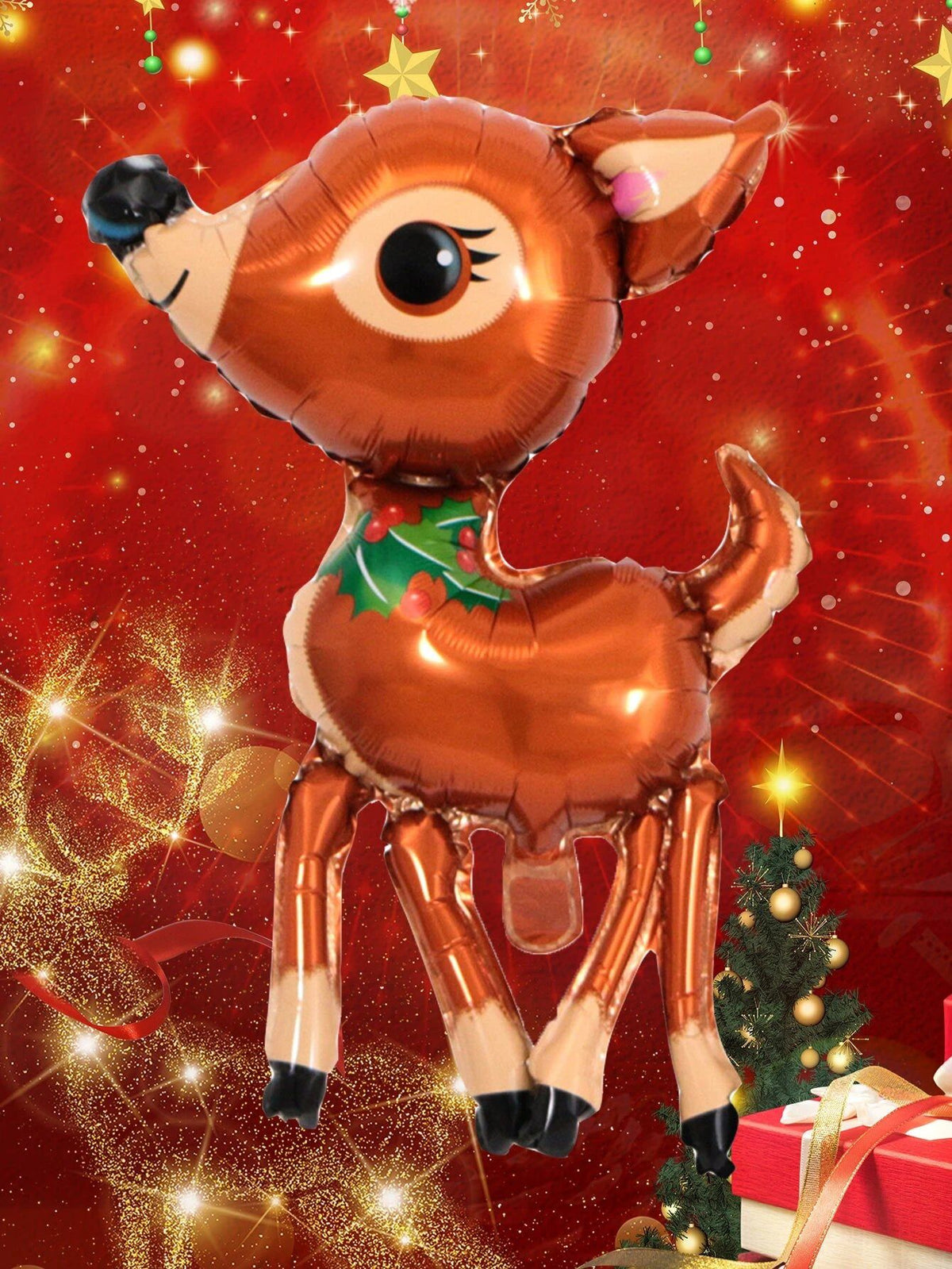 Dinossi - Yılbaşı Ren Geyiği 43CM Dekoratif Balonu