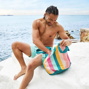 Dock & Bay Everyday Foldable Bag - Coastal Candy-Changing Bags-Coastal Candy-Medium | Natural Baby Shower