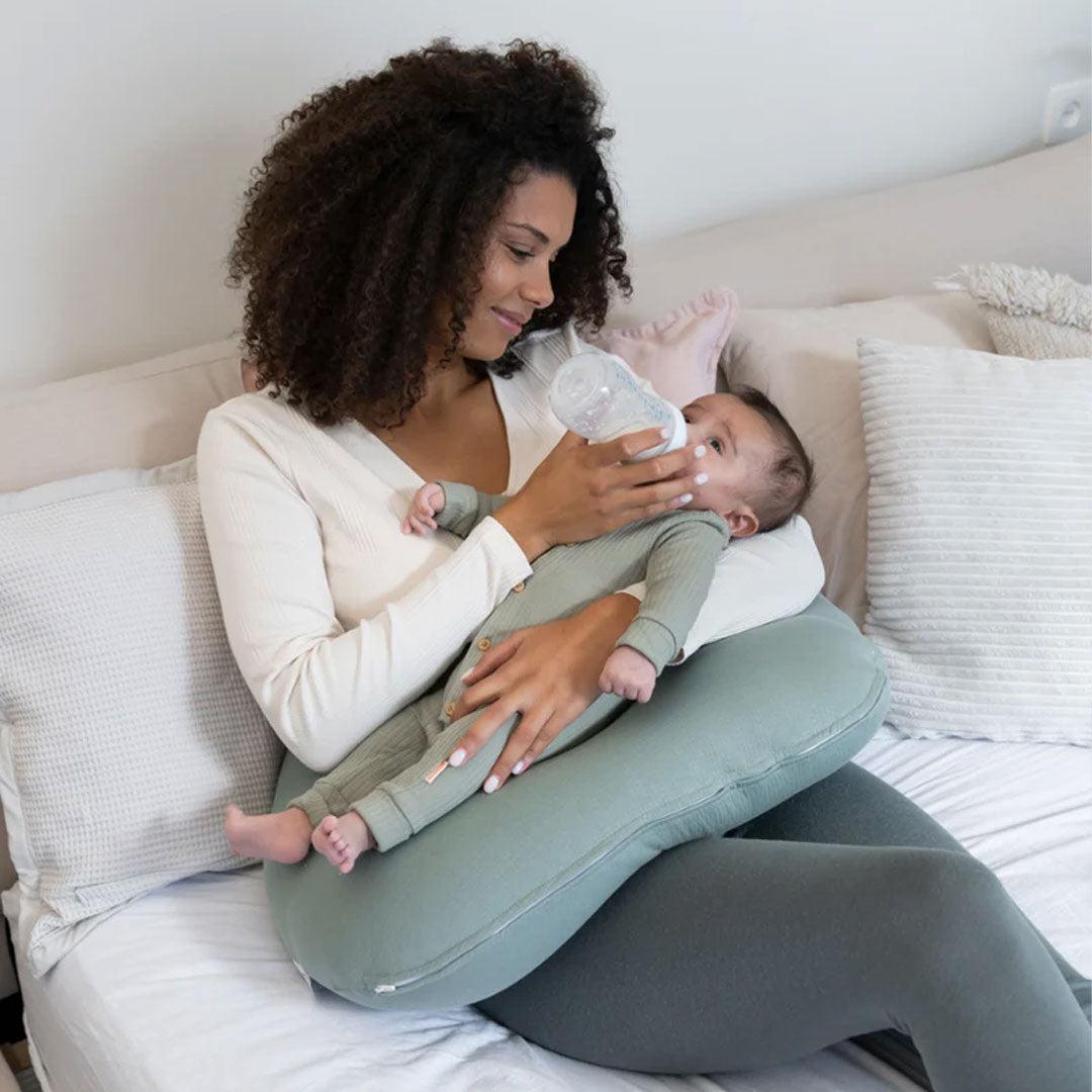 Doomoo Softy Muslin Nursing Pillow - Jersey Green-Nursing Pillows-Jersey Green- | Natural Baby Shower