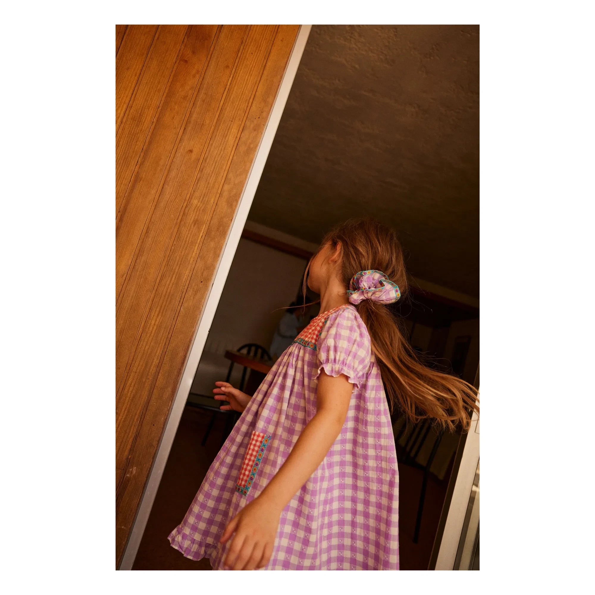 Hello Simone - Louisette Kareli elbise | Pembe