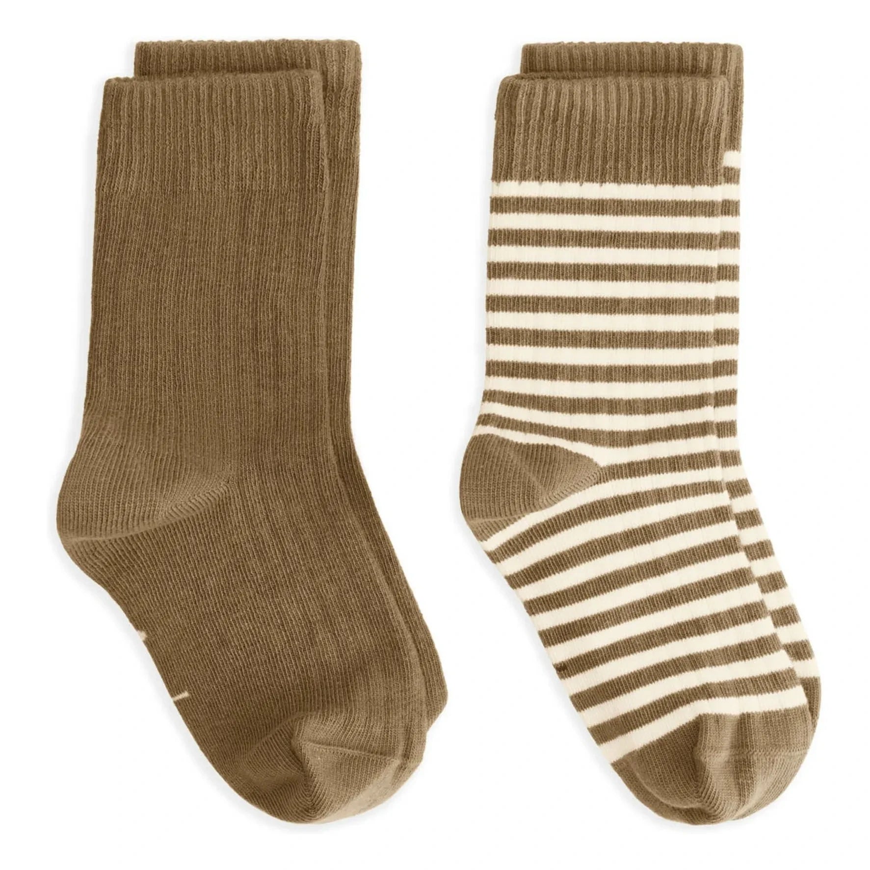 Gray Label - 2 Çift Organik Pamuklu Çorap Seti | Haki kahverengi
