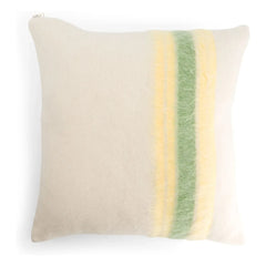 The Socialite Family - Çizgili moher kare yastık | Sarı