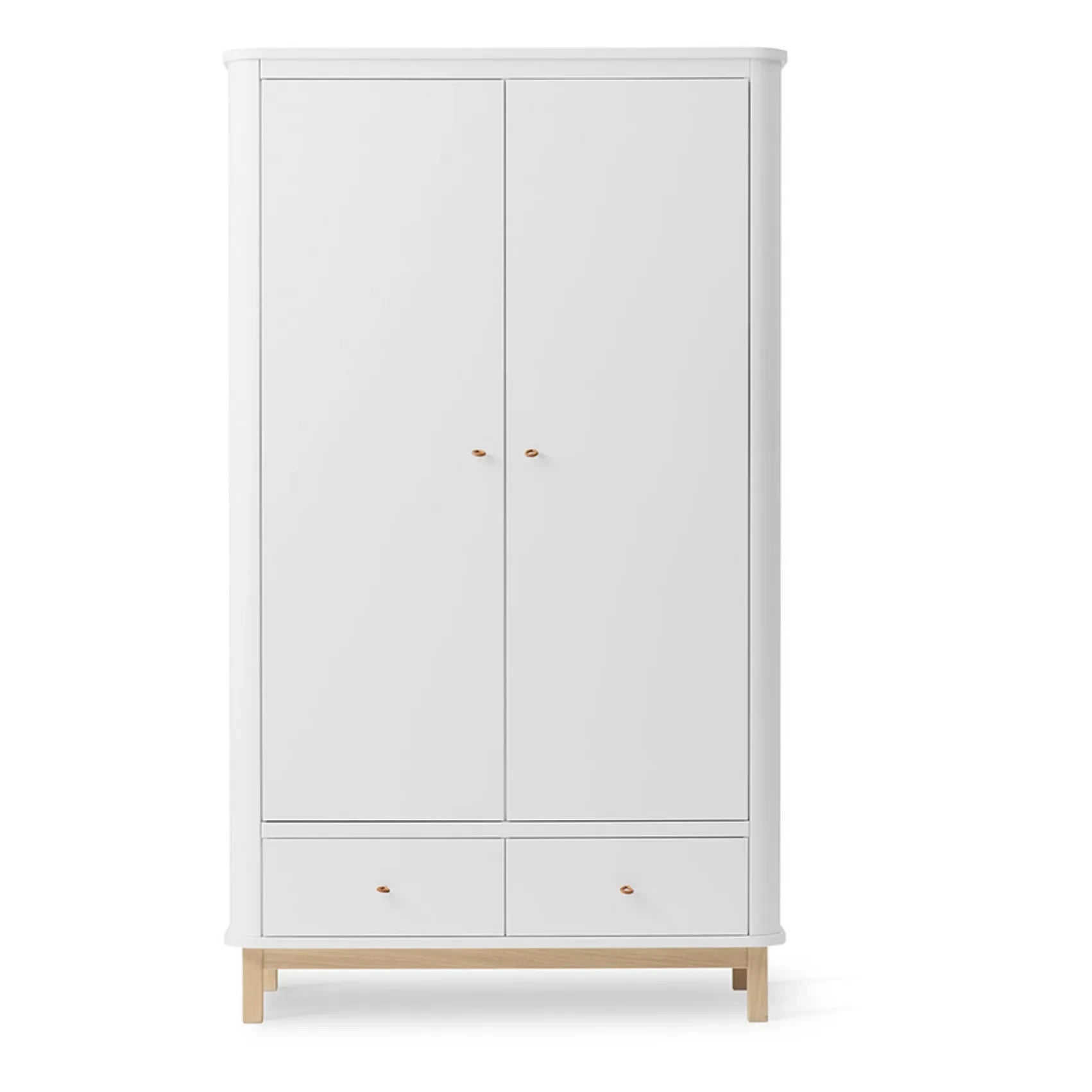 Oliver Furniture - 2 Kapılı Meşe Gardırop | Beyaz