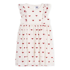Petit Bateau - Tül Düğümlü Elbise | Ecru