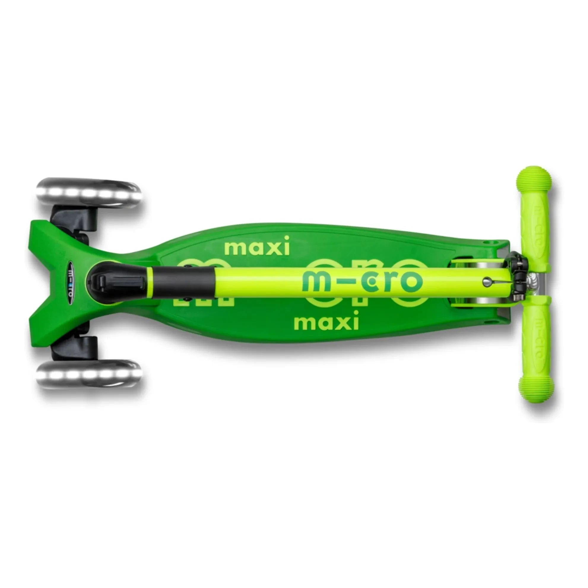 Micro - Maxi Katlanabilir Neon LED Scooter | Yeşil