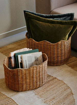 Broste Copenhagen - Lola Rattan Sepetler - 2'li Set