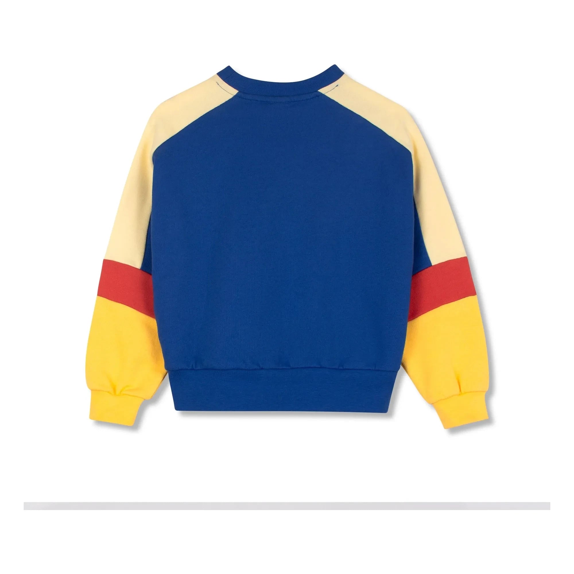 Wynken - Renk bloklu organik pamuk sweatshirt | Koyu Mavi