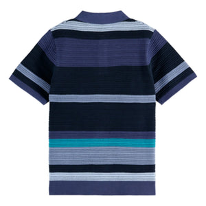 Scotch & Soda - Çizgili Triko Polo | Mavi