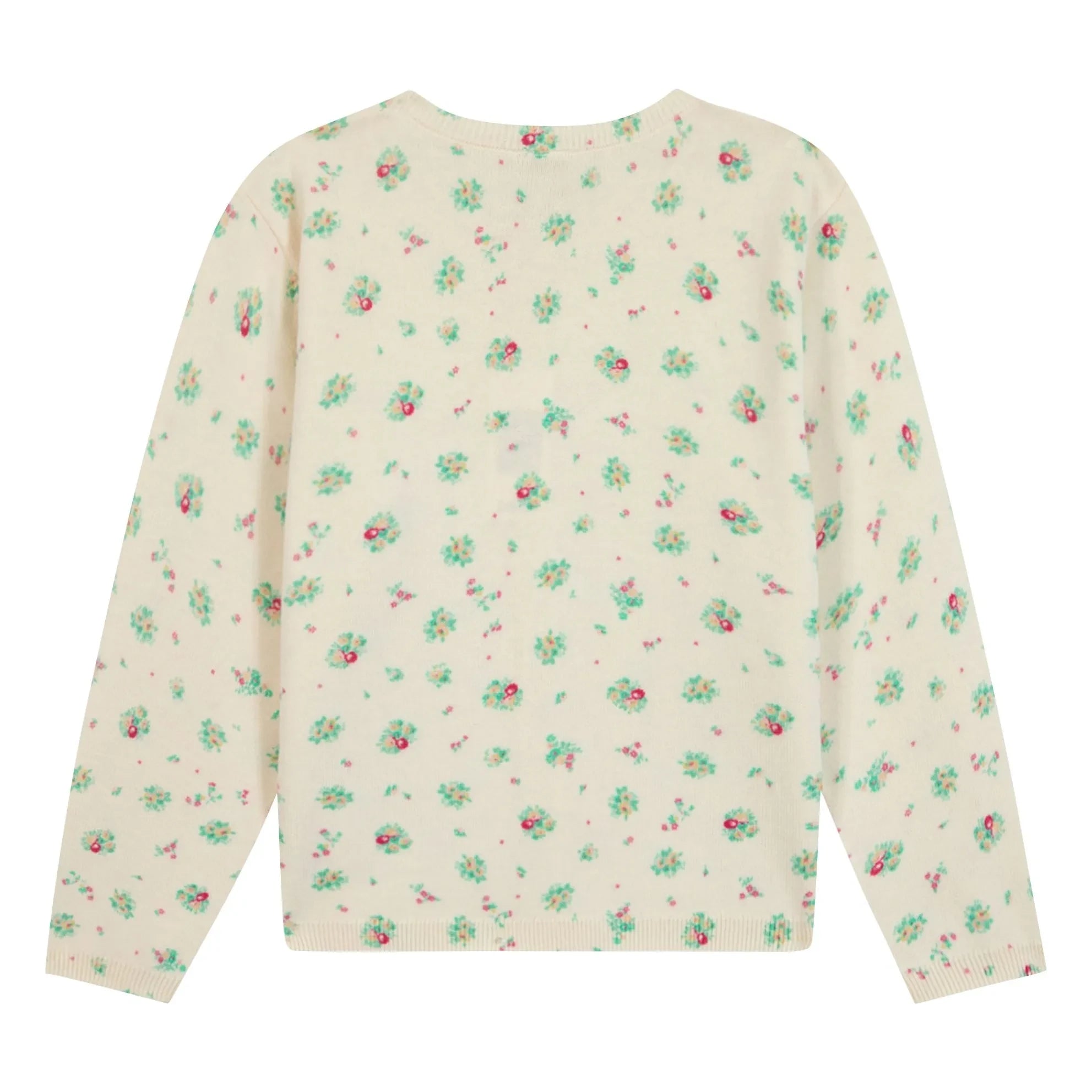 Bonton - Lilou Coco Bouquets hırka | Krem