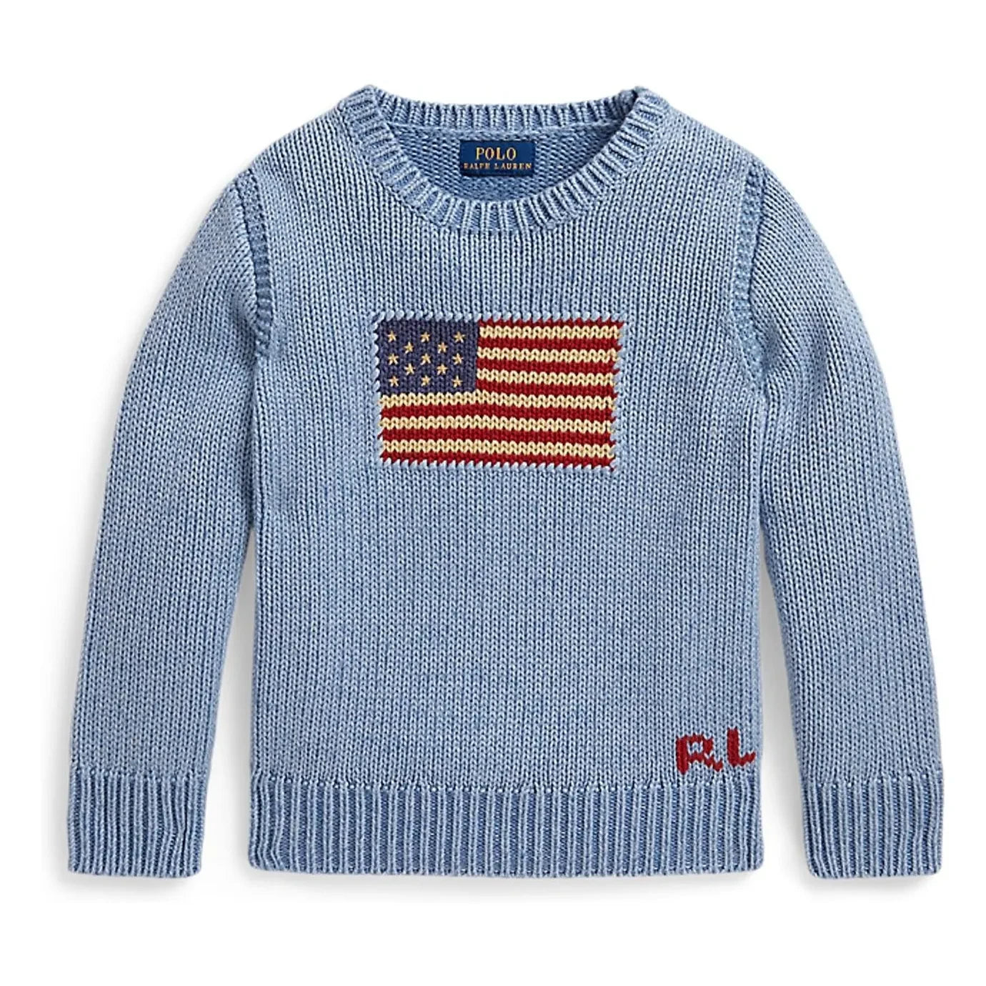 Ralph Lauren - Amerikan bayraklı kazak | Açık Mavi