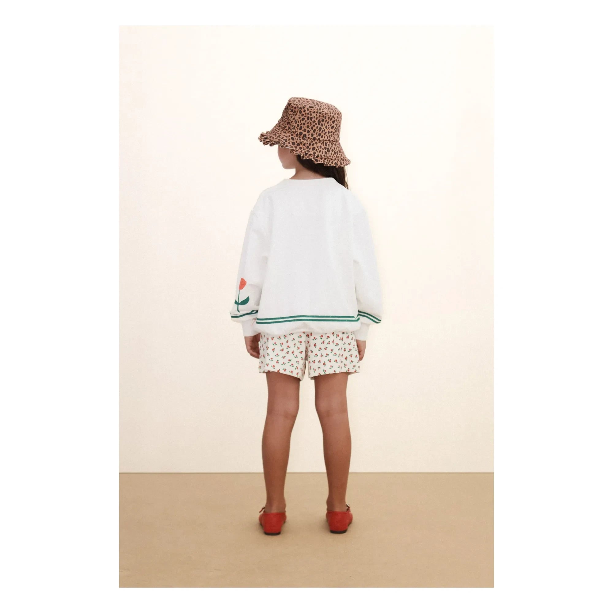Tinycottons - Organik pamuk çiçek sweatshirt | Beyaz