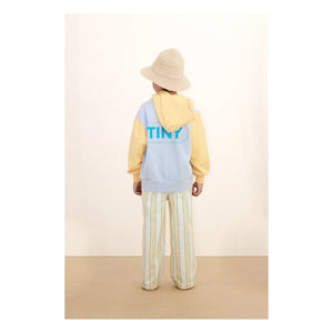 Tinycottons - Renk Bloklu Organik Pamuklu Kapüşonlu Sweatshirt | Yeşil