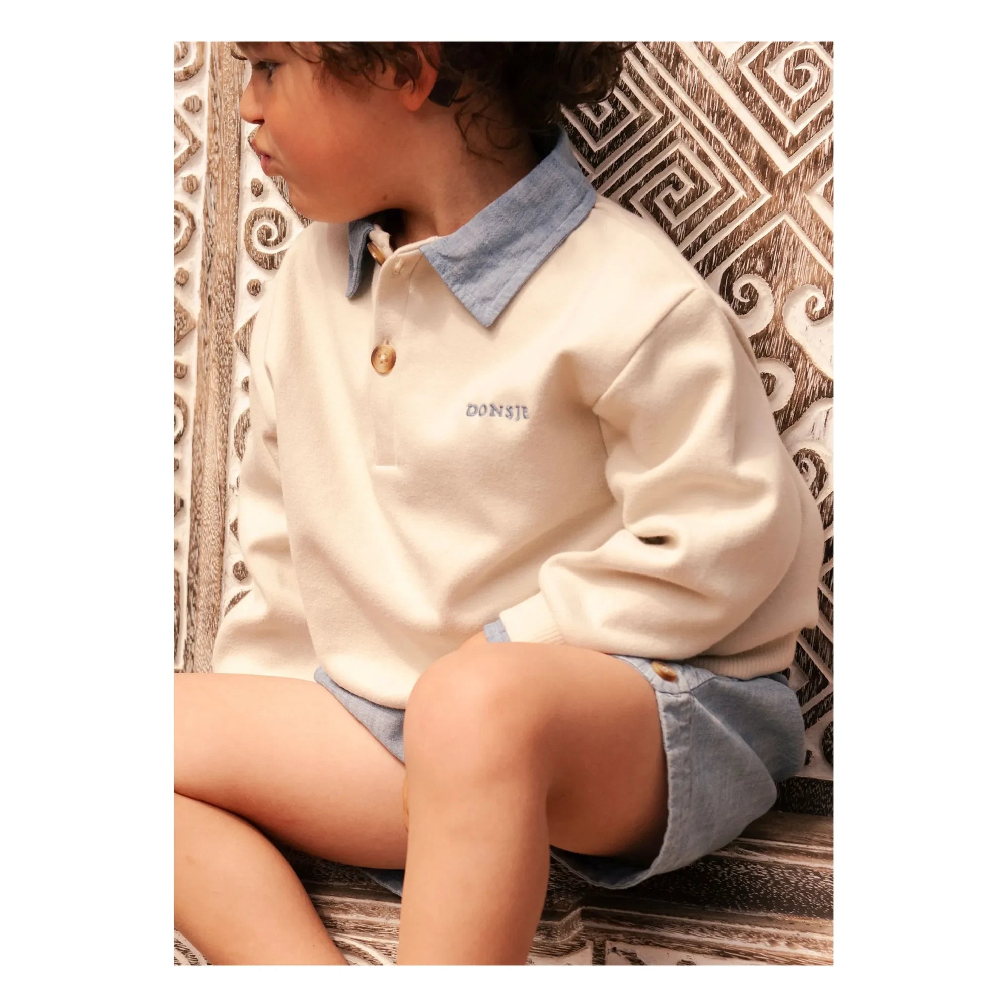 Donsje - Priem organik pamuk sweatshirt | Ekru