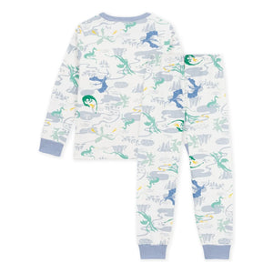 Petit Bateau - Pyjamas Dragons Organik Pamuk | Beyaz