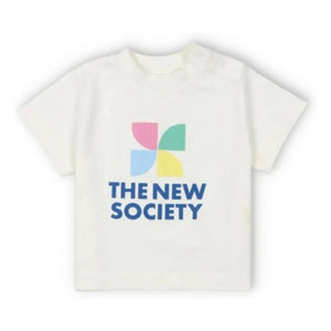 the new society - Mykonos Baby Logo Tişört | Ekru