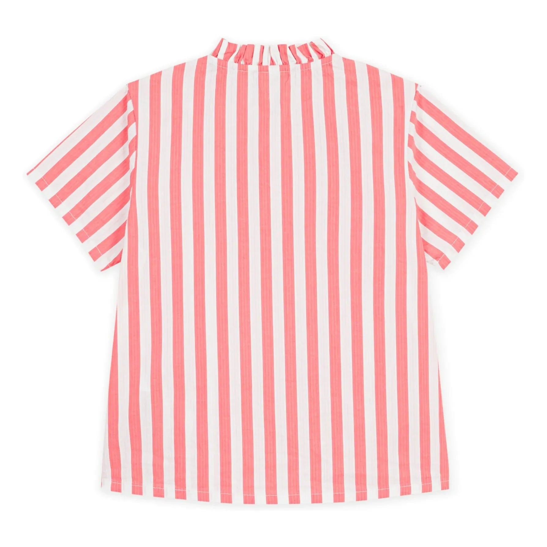 Petit Bateau - Çizgili Organik Pamuk Bluz | Mercan