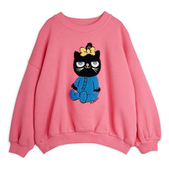 Mini Rodini - Sweat Cat Organik Pamuk | Pembe