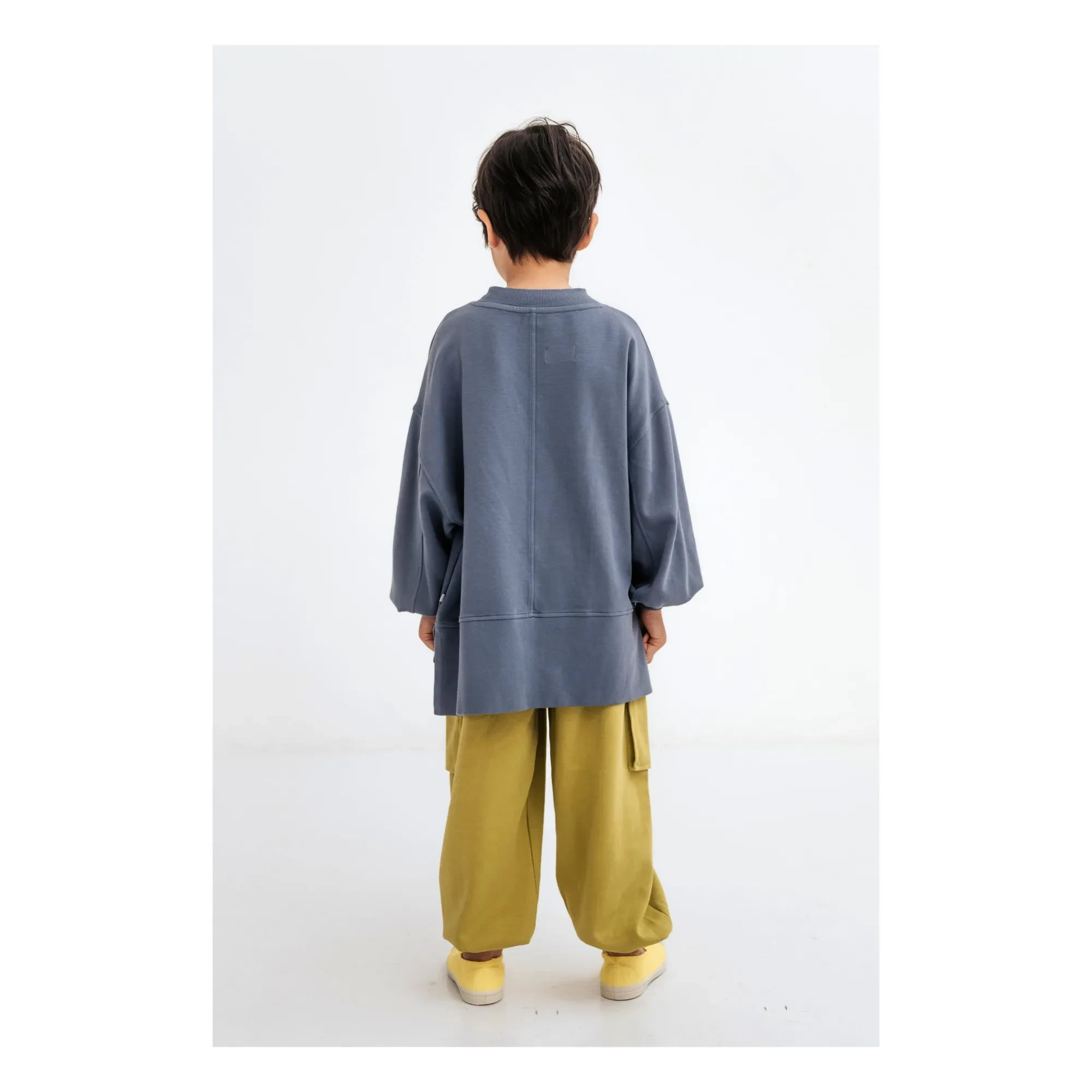 Repose AMS - Kutu formunda organik pamuklu sweatshirt | Kömür grisi