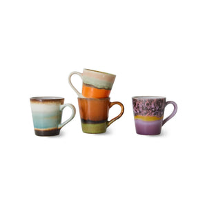 HKliving - Taş Seramik Kupalar - 4'lü Set