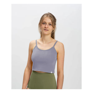 Matona - Organik Pamuk Crop Atlet | Gri mavi
