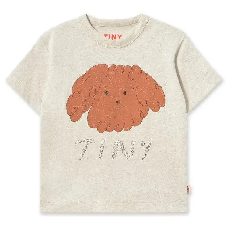 Tinycottons - Organik Pamuklu Minik Köpek Tişörtü | Kırçıl bej