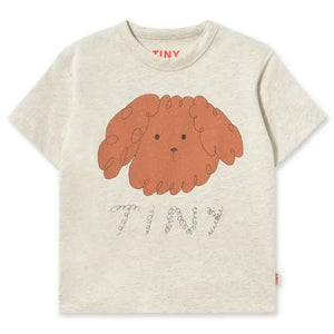 Tinycottons - Organik Pamuklu Minik Köpek Tişörtü | Kırçıl bej