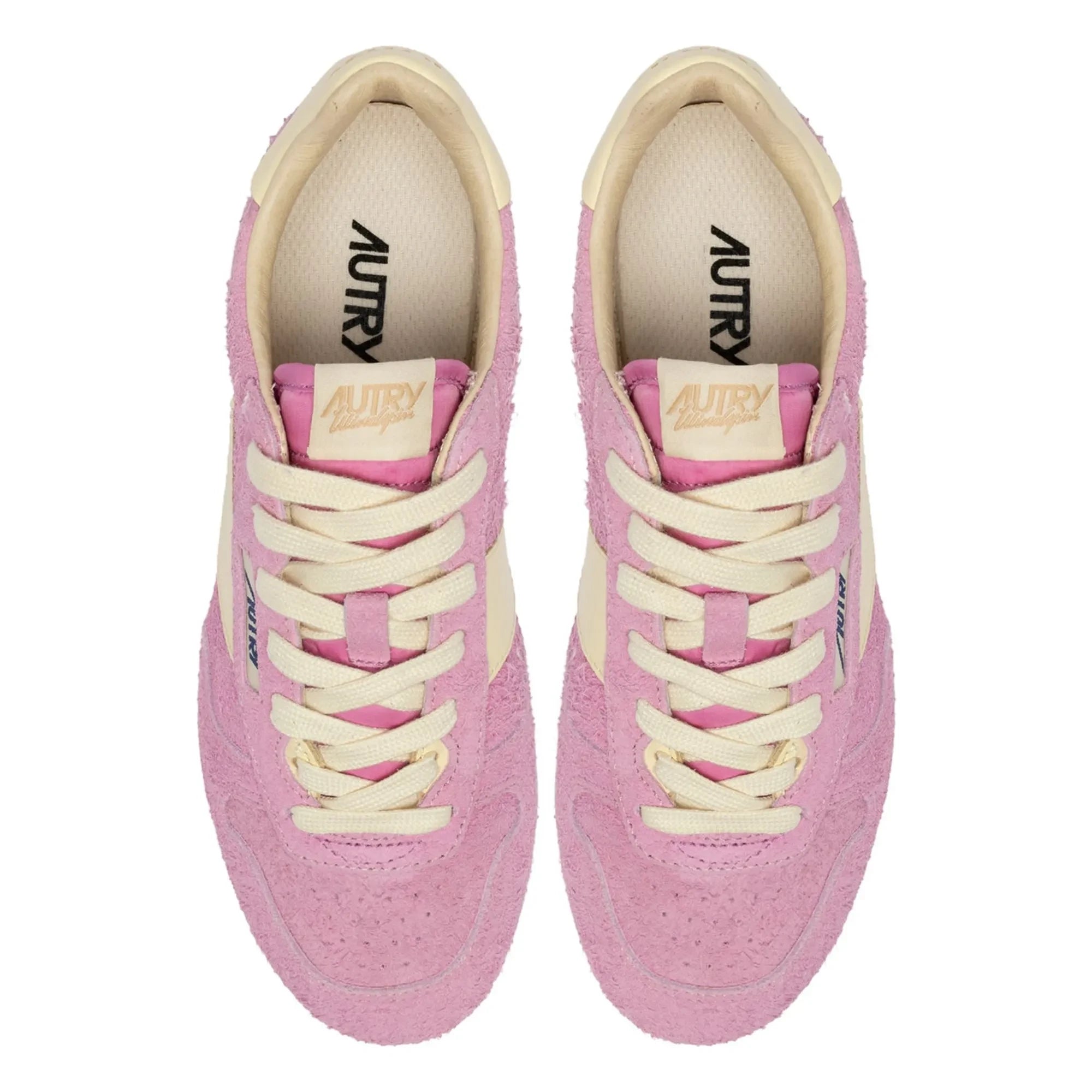 Autry - Windspin Low İki Renkli Süet ve Deri Sneakers | Pembe