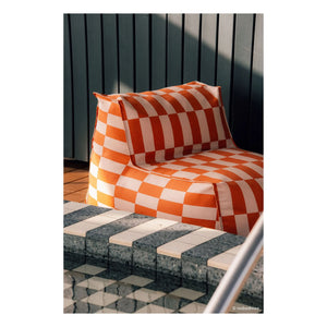 Nobodinoz - Matteo Tiles dış mekân uzun puf | Turuncu