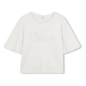 Chloé - Logo Tişört Organik pamuk | Beyaz