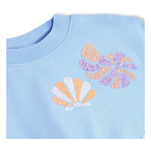 Molo - Organik Pamuklu Kabuk Desenli Sweatshirt | Açık Mavi