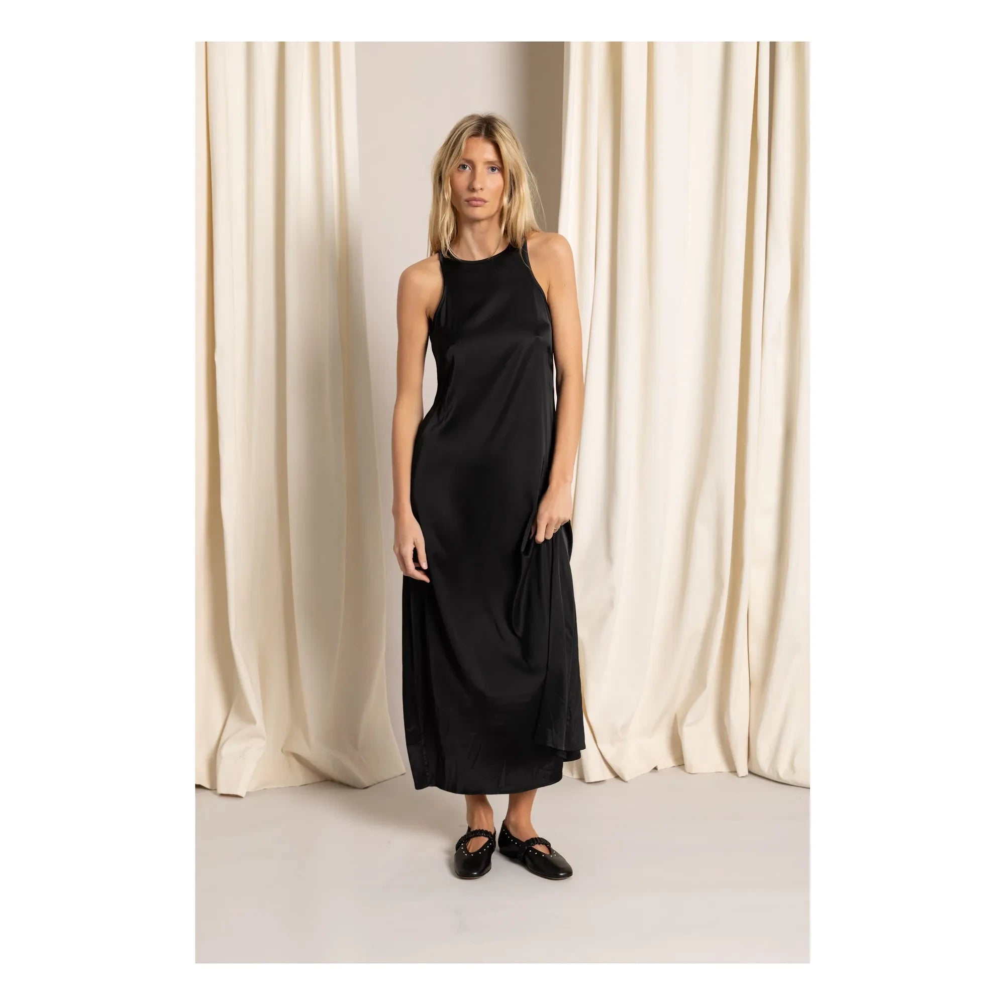 Smallable Woman - Zelie Saten Elbise | Siyah