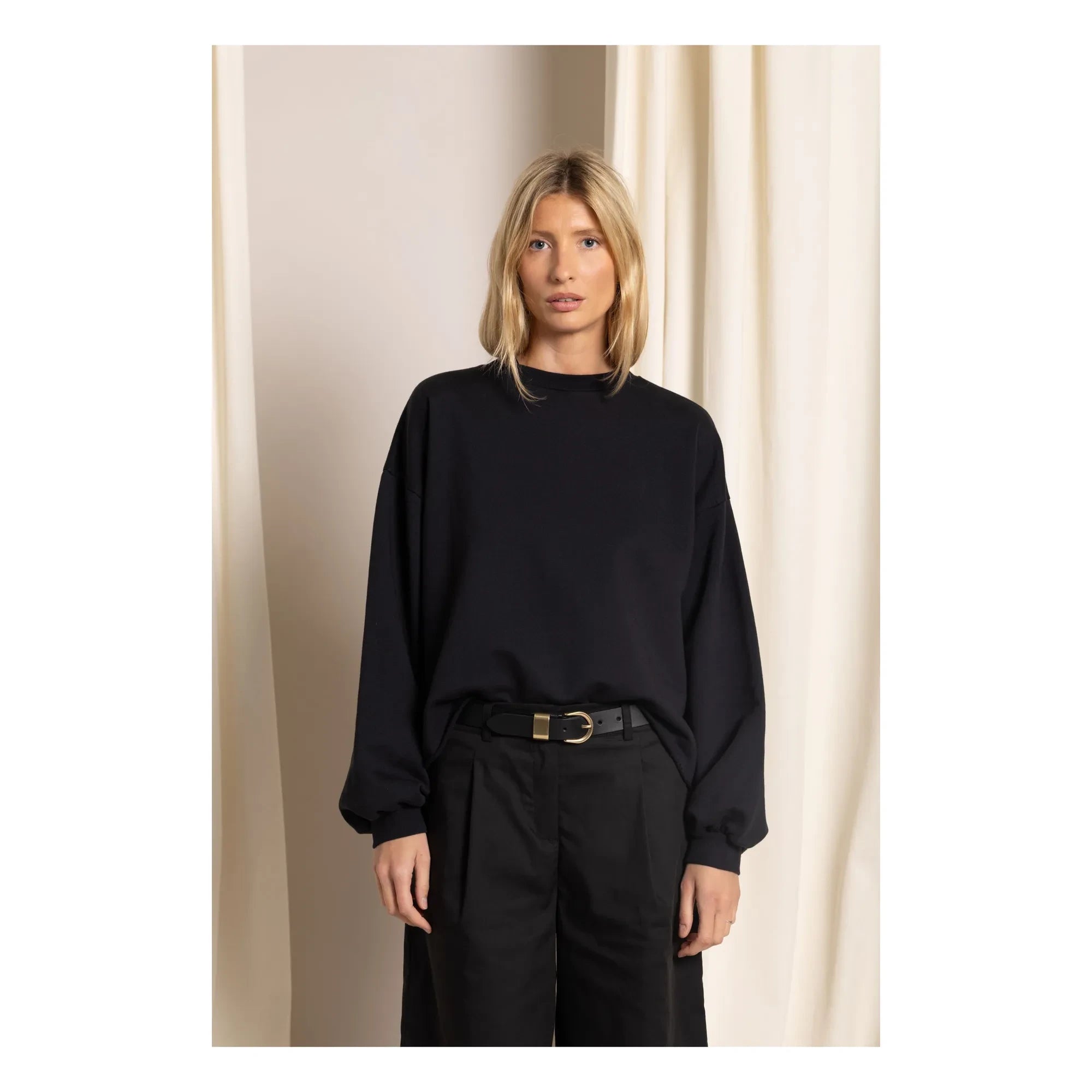 Smallable Woman - Bria organik pamuk sweatshirt | Siyah