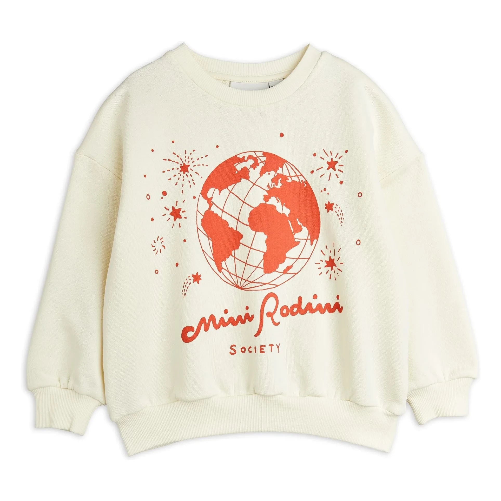 Mini Rodini - Mini Rodini Society organik pamuklu sweatshirt | Ecru