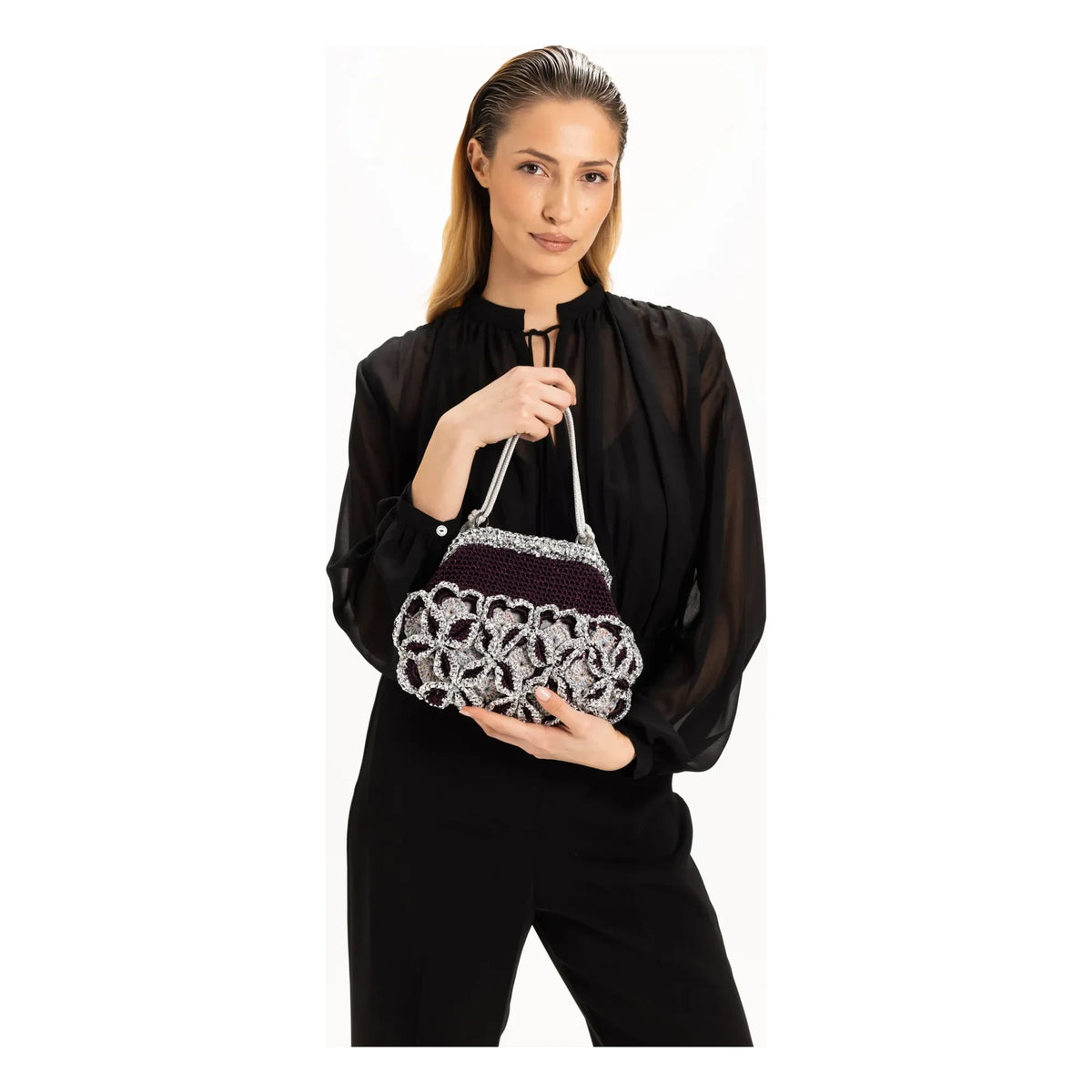 Nadia Dafri - Melike Clutch Çanta | Bordo