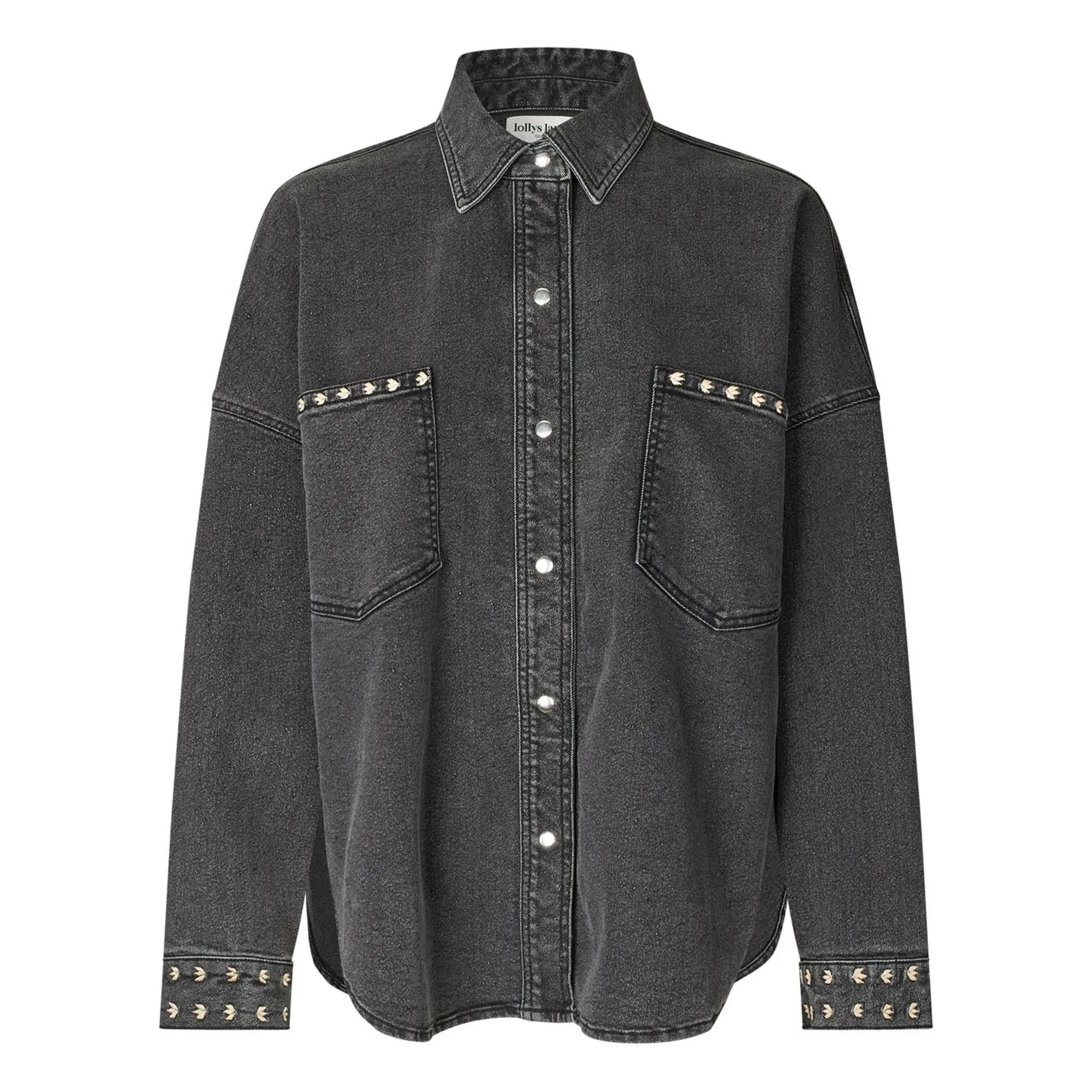 Lollys Laundry - Veida Denim Overshirt | Yıkanmış Siyah